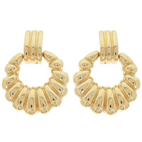 SCALLOP CRESCENT HOOP EARRINGS